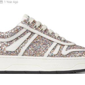 Size 37/ 6.5 womens' Jimmy Choo Glitter Sneakers that also glow in the dark